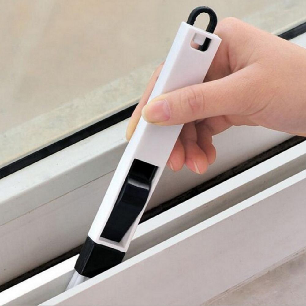 1 Pc 2 en 1 oficina ventana multipropósito pista cepillo de limpieza de surcos pala computadora teclado plegable cepillo de limpieza de la herramienta