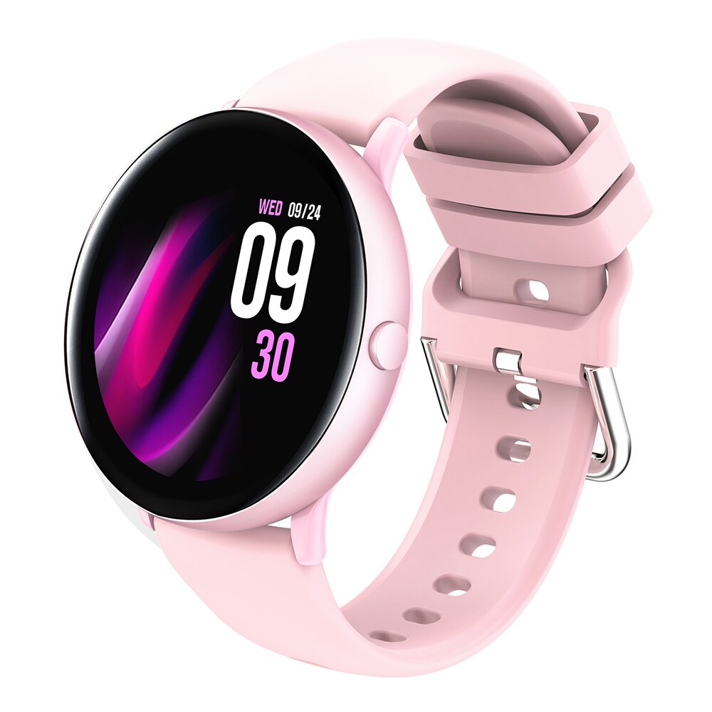 LEMFO Smartwatch Women - 1.09" Screen - Body Temp & Heart Rate Monitor - For Android/iOS - Multi Language: Pink