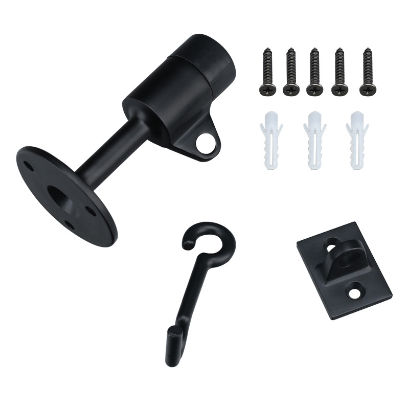 Heavy Duty Door Stopper with Hook, Door Holder Stop with Sound Dampening Rubber Bumper Wall Mounted Door Floor Stop Holder