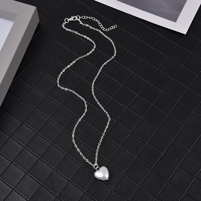 Collana girocollo di perle imitazione per donna perline estive doppio strato moda collo gioielli regalo per amico gioielli con ciondolo di perle: G