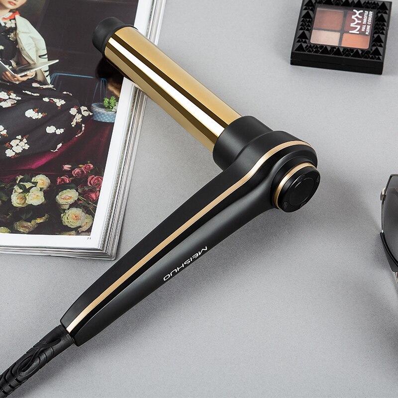 Hair Curler 2 in 1 Hair Curly Iron Wand Roller Hair Waver Ceramic Hair Curlers LCD Display Salon Hair styling Tool