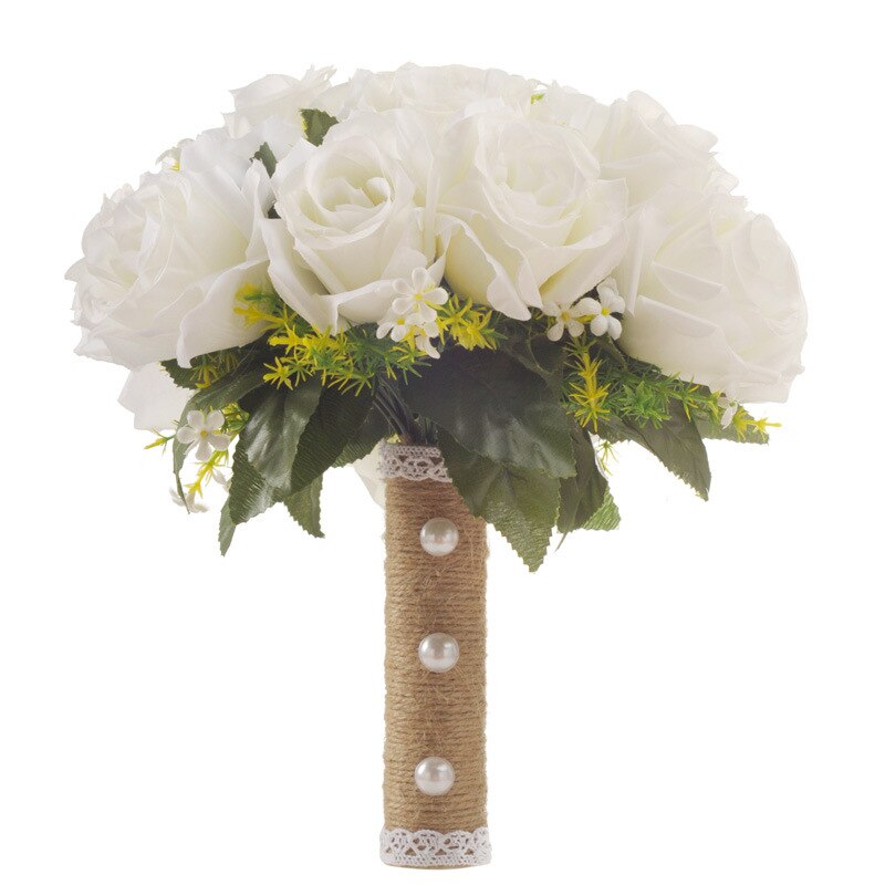 Off 10% Bruiloft Bloemen Bruidsboeketten Wit Rose Hoogte 10.23Inch Breedte 5Inch Gewicht 0.245Kg Bruiloft Accessoires