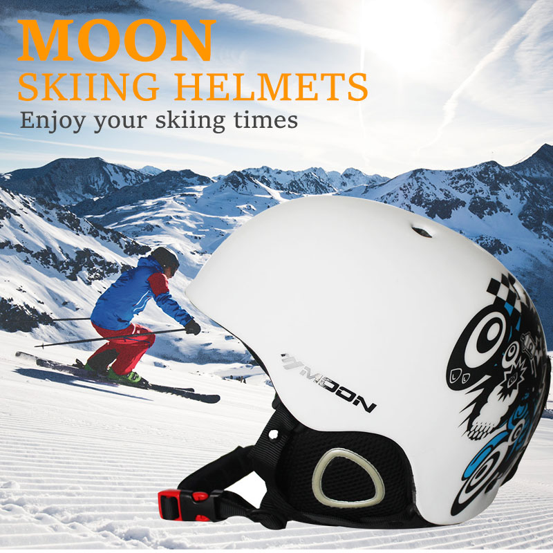 Luna esquí casco Otoño Invierno hombres adultos Snowboard Skateboard esquí equipo deportes seguridad cascos para nieve gafas con