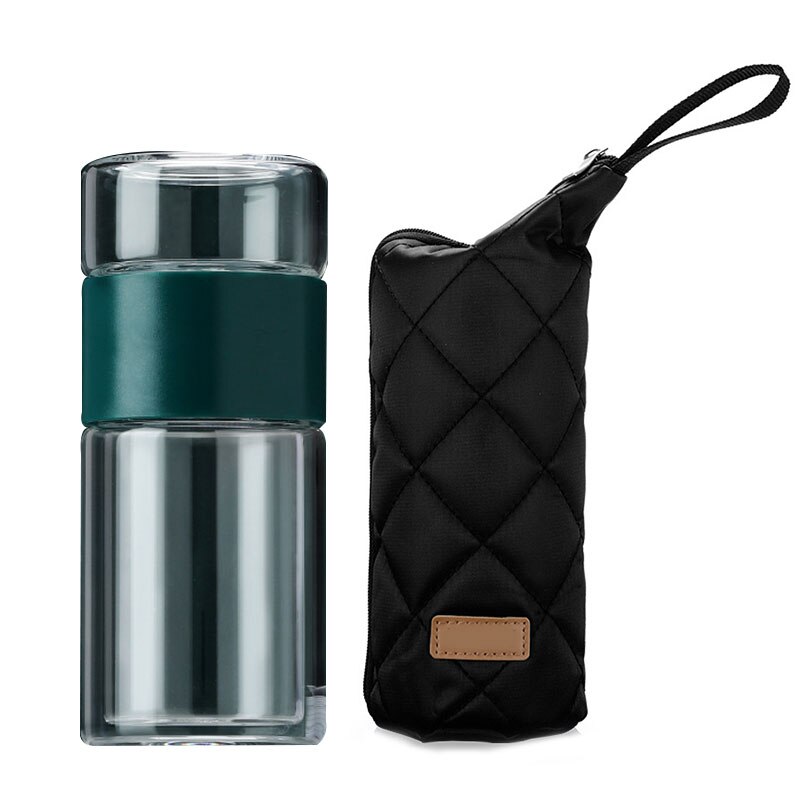 Glass Water Bottle Double Layers Tea Water Bottle Infuser Tumbler Drinkware Smart Bottle Tea Filter RERI889