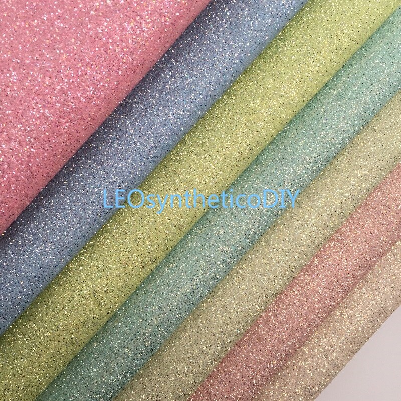 1PC 21X29CM Glitter Fabirc, Fine Glitter Leather, Glitter Leather Sheets For Making Bows LEOsyntheticoDIY T444