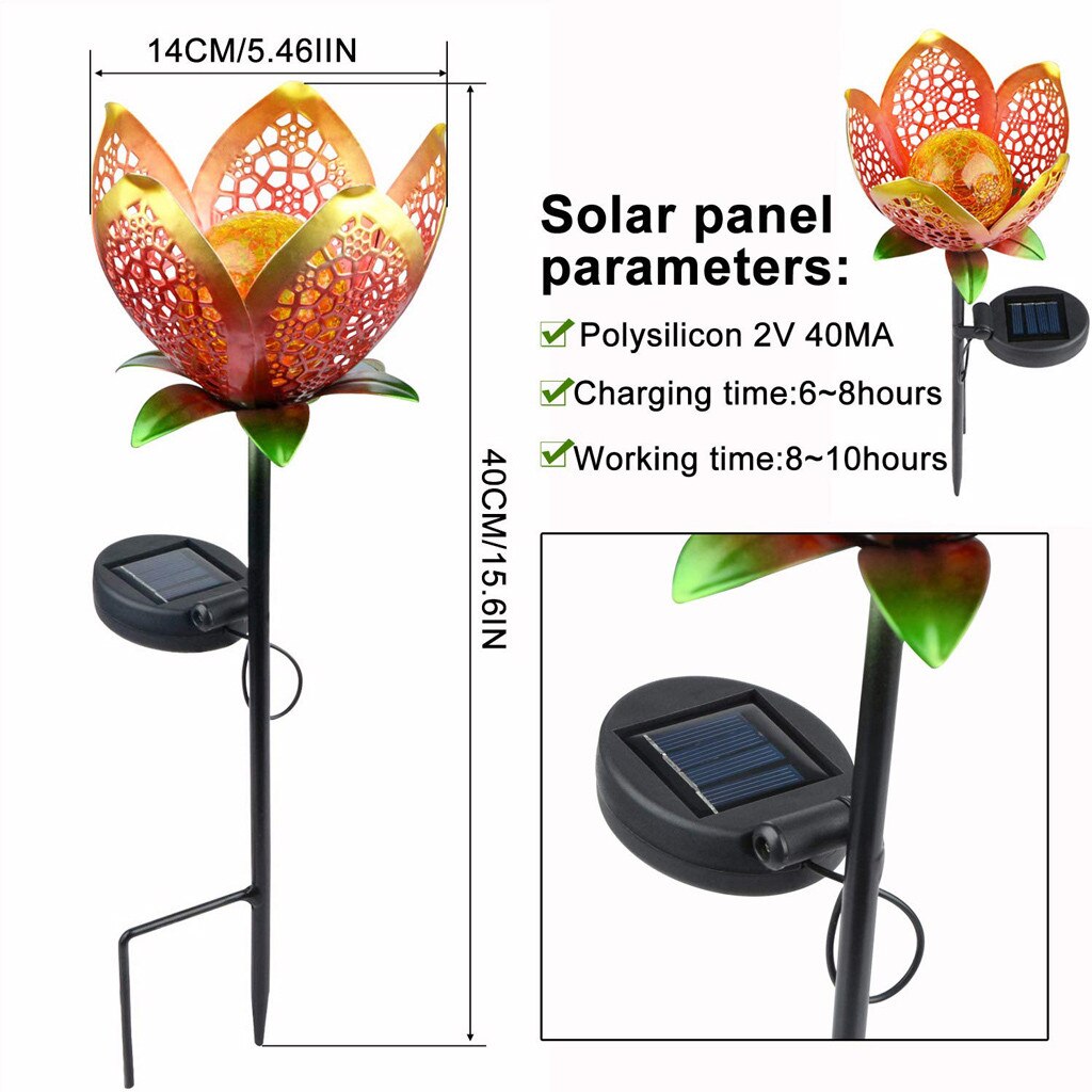 LED Tuin Solar Light Pathway Hollow Bloem Stake Projector Lamp Decor LED Licht Lamp Bloem licht