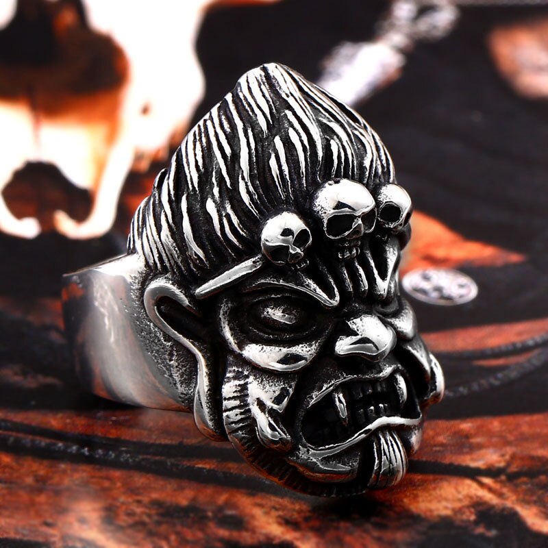 Beier-Anillo de calavera wukong de acero inoxidable 316L, anillo Oriental de Rey Mono, mitos, LLBR8-550R para hombre