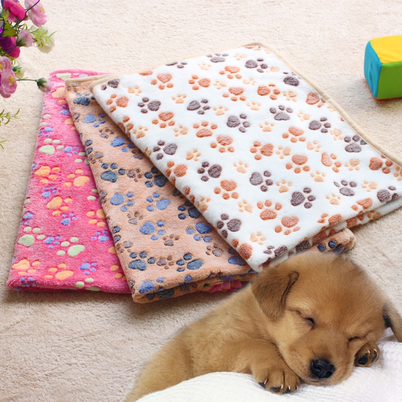 Weiche Pfote drucken Haustier Hund Katze Decke matt warm Welpe Bett Für Kleine Große Hunde Coussin Gießen Chien kedi Matten katzen Produkte Für Haustiere