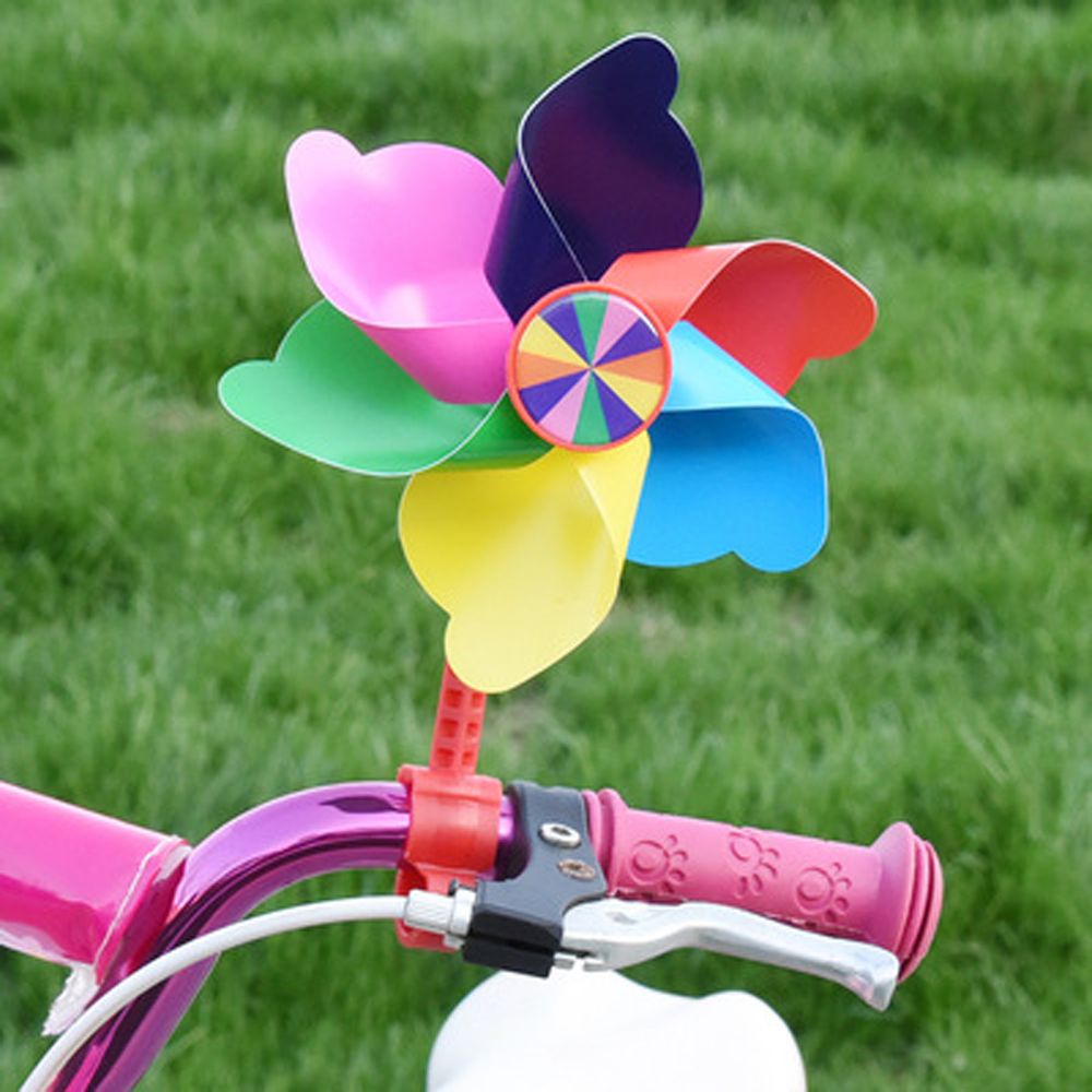 Kinderen Fiets Stuur Bloem Kleurrijke Pinwheel Windmolen Decoratie Voor Kids Fiets Scooter Onderdelen Accessoires