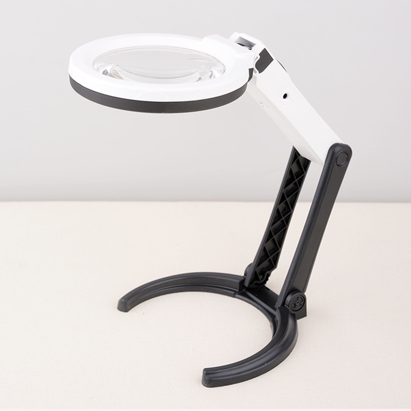 Vergrootglas met led-lampje, opvouwbaar bureauloep, multifunctionele leesloep voor lasreparaties
