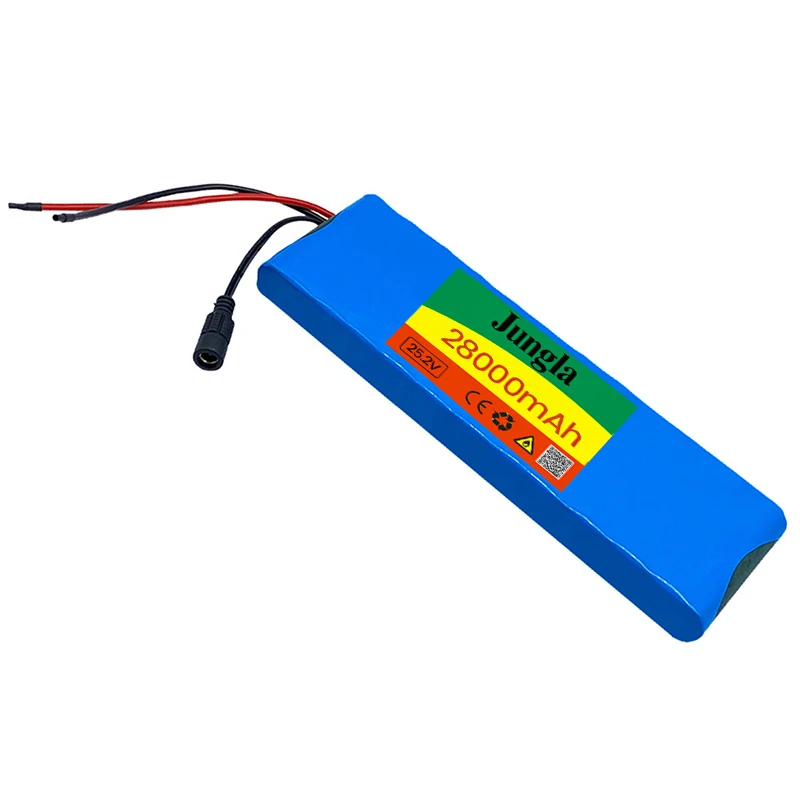 Batterie de lítio 6S2P 25.2V 28Ah 18650 de alta qualidade 24V 28000mah com reforço BMS vélo électrique + carregador