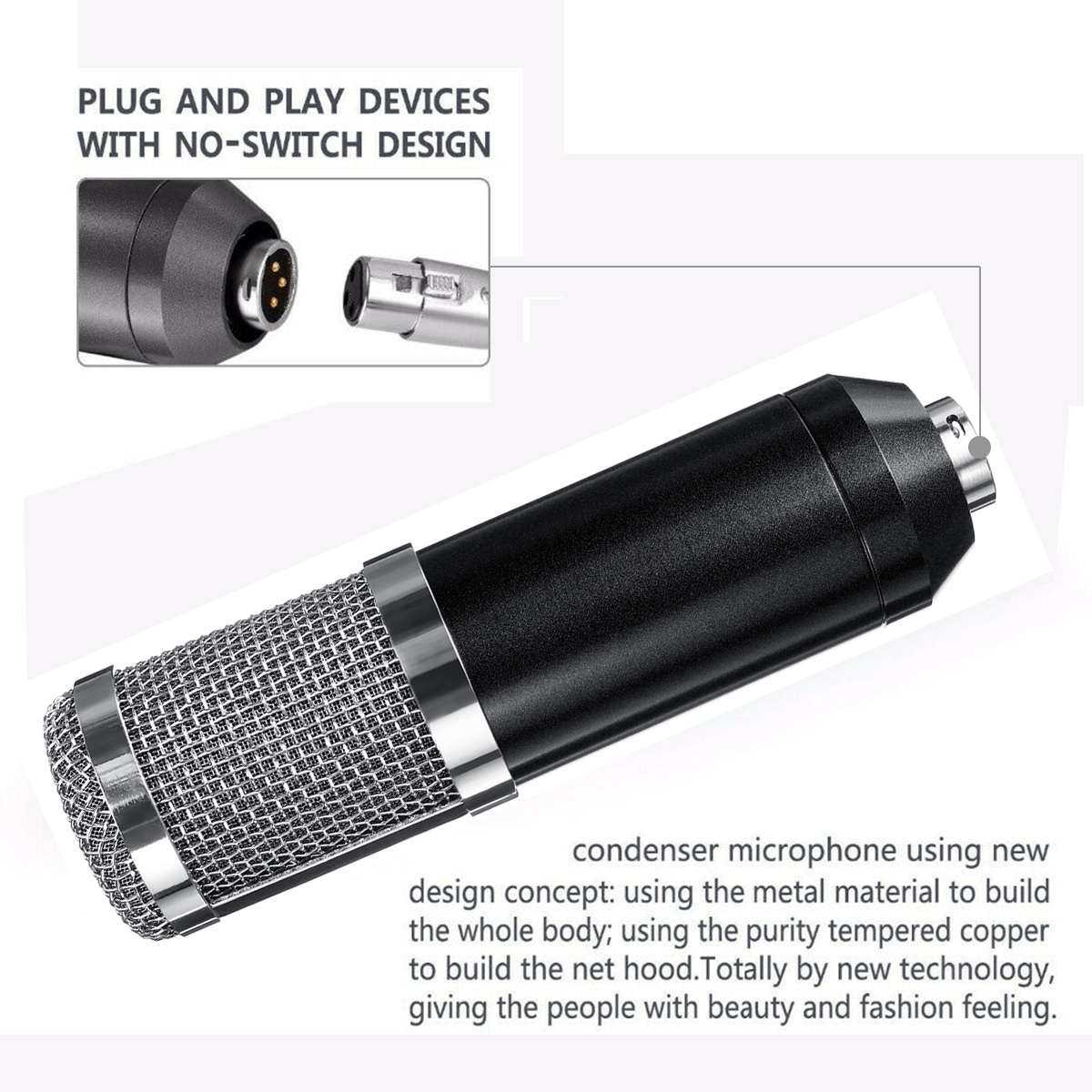 Studio Microfoon Professionele Microfoon Bm 800 Condensor Sound Opname Microfoon Voor Computer Mic Mikrofon Micro Bm800