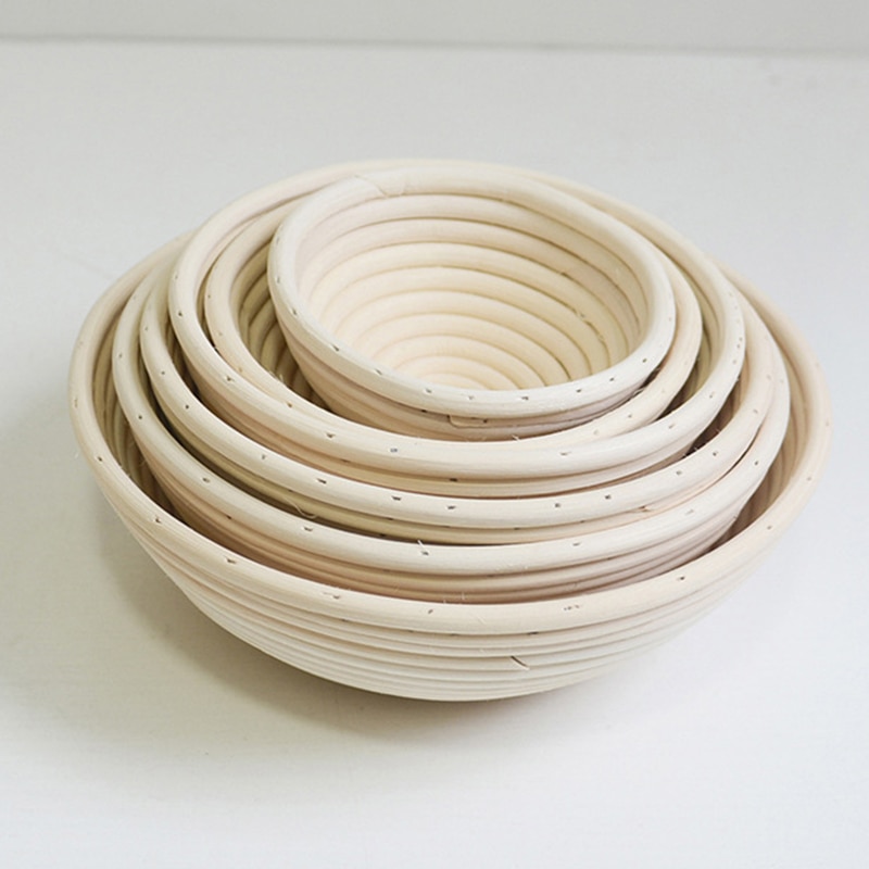 Round Banneton Dough Rising Rattan Bread Proofing Baskets for Home Baking JAN88