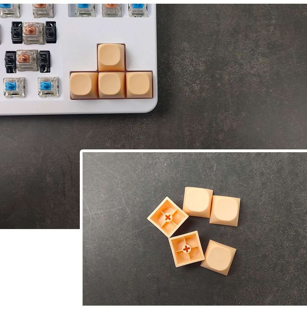 NPKC MA Profile PBT Keycaps 10PCS Blank 1u Keycap for Cherry MX Switch Keyboard Mechanical Key Caps DIY Custom Key Cap: Khaki
