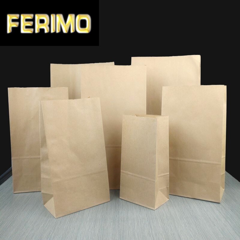 10pcs Kraft Paper Bags Food Tea Small Bags Sandwich Bread Bags Party Wedding Supplies Wrapping Takeout Take Out Bags