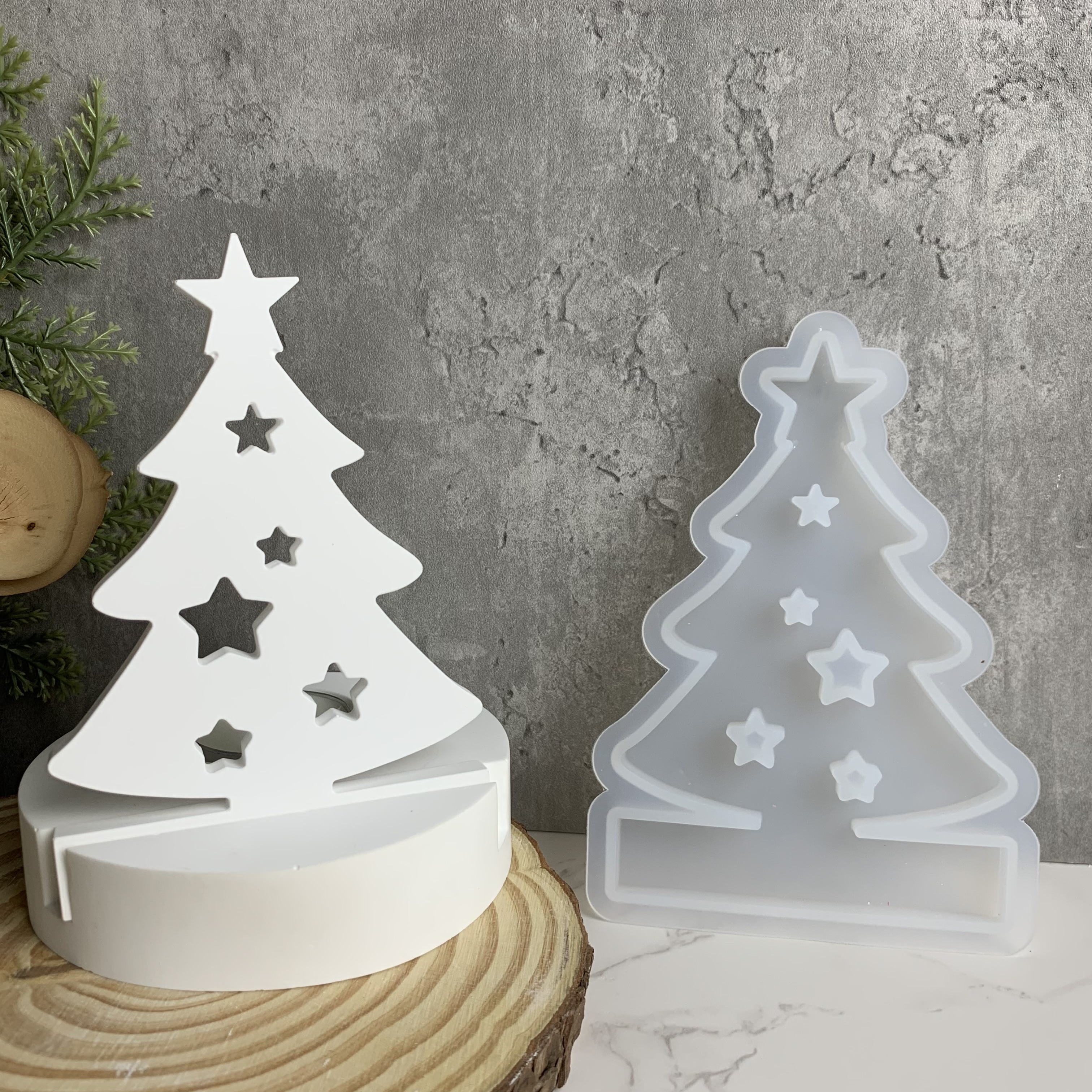 Serie natalizia portacandele stampo in silicone fai da te pupazzo di neve alce casa candeliere ornamento stampo in resina artigianato in gesso 3D decorazioni per la casa