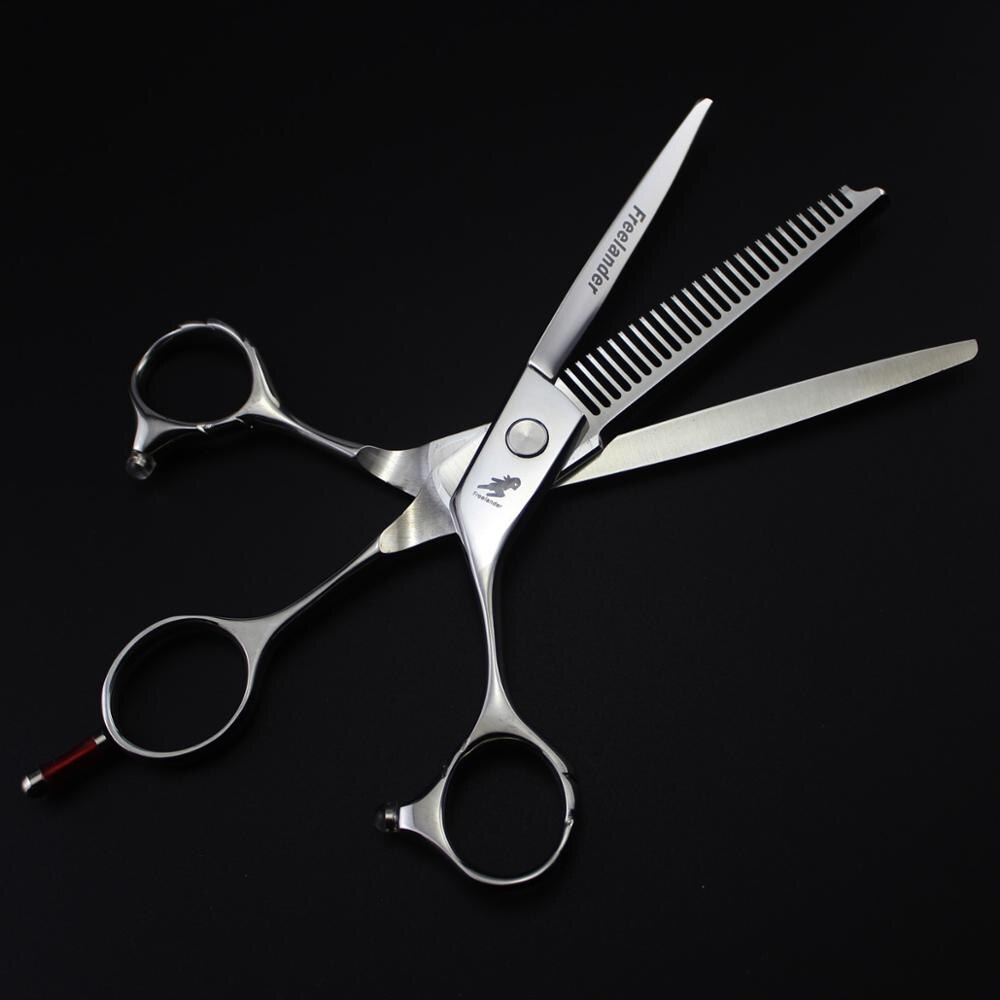 6.0" 440C combined scissors chunking shears multi blade scissors hair cutting shears hairdressing scissors cutter