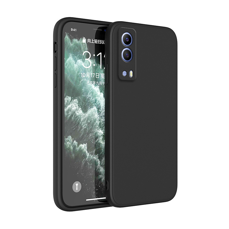 Case voor VIVO Y53S T2 Y72 Y52 Y53ST2 5G Camera Bescherming Vierkante Vloeibare Siliconen Zachte Schokbestendige Luxe cover Funda: PE / Goud