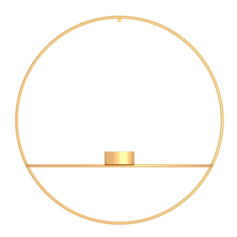 Europa 3d metalen kandelaar wandhouder gemonteerde kaarshouder geometrische theelichthouder woondecoratie bruiloft tafel ambachtelijke decoratie: 2