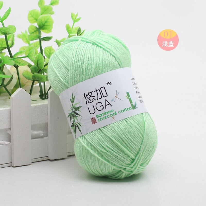Soft Bamboo Crochet Cotton Knitting Yarn Baby Knit Wool Bamboo Charcoal Cotton Hand Knitting Yarn 50g/pc 6 ply: 20