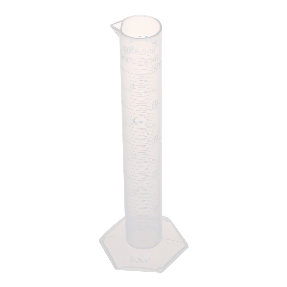 Høyde  av 17cm gradert sylinder 50ml plast