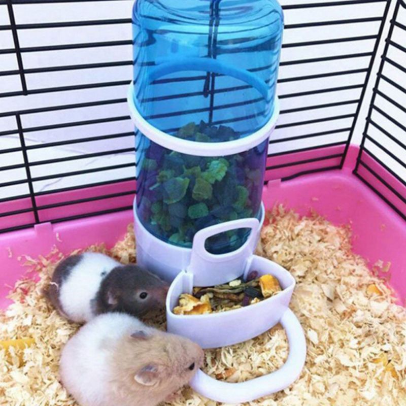 Automatic Hamster Dispenser Rabbit Bird Feeder Water Bottle Feeding Drinker Parrot Food Bowl Feeding Tool Small Pet Feeder C42