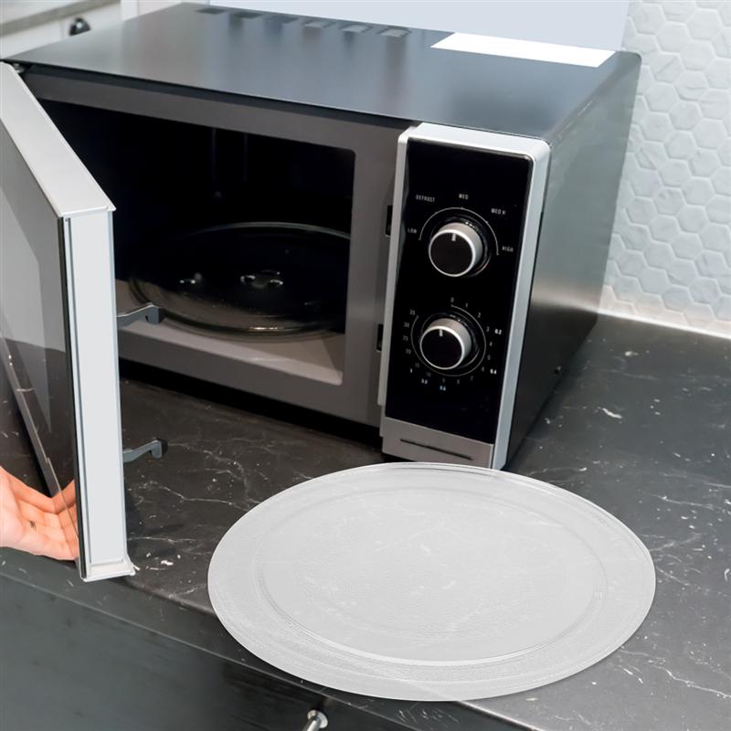 1 Pc Microwave Oven Glass Plate Practical Turntable Plate Flat Base Glass Tray