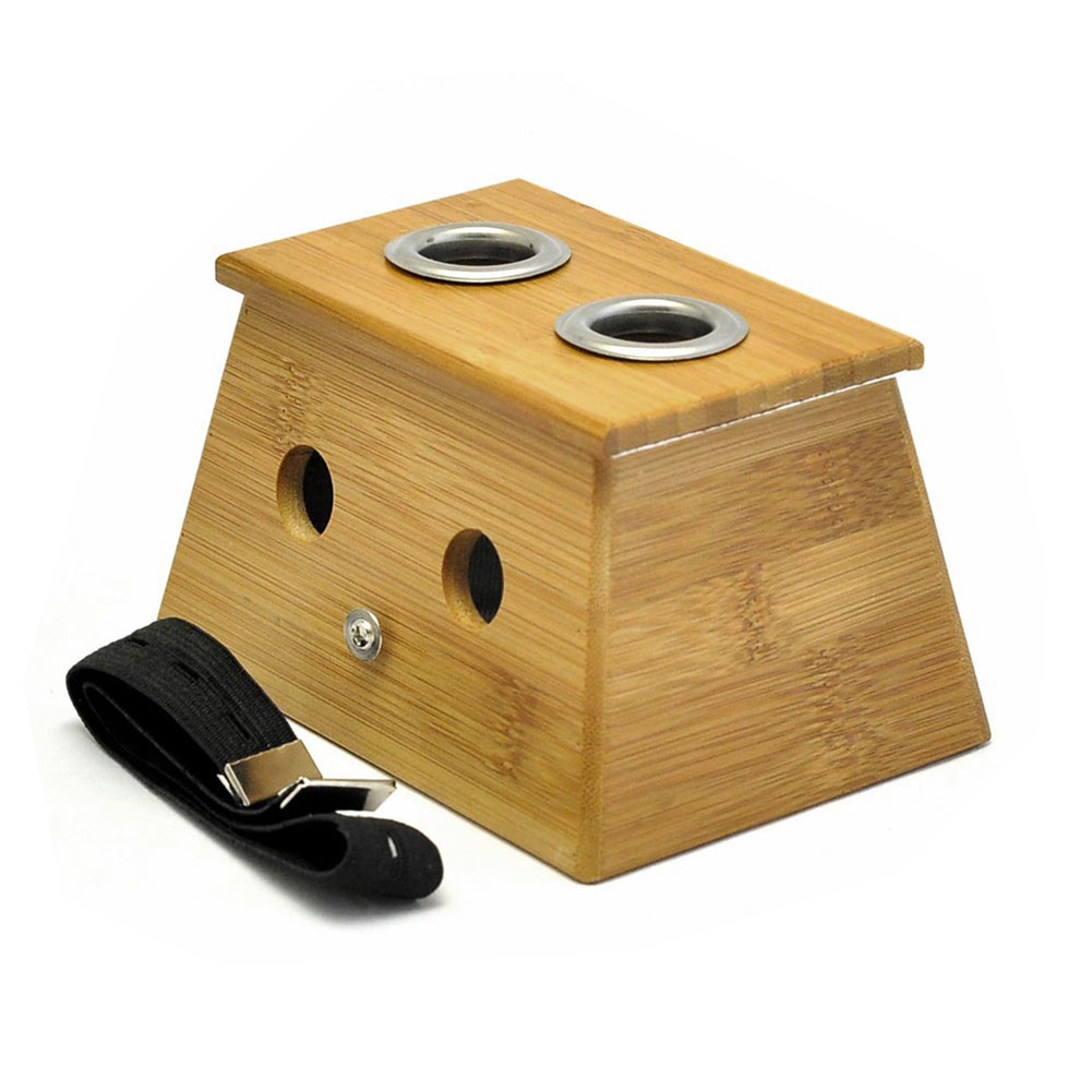 Moxibustion Bamboo Wood Box Roll Stick Holder Case Acupoint Massage Device Tool SN