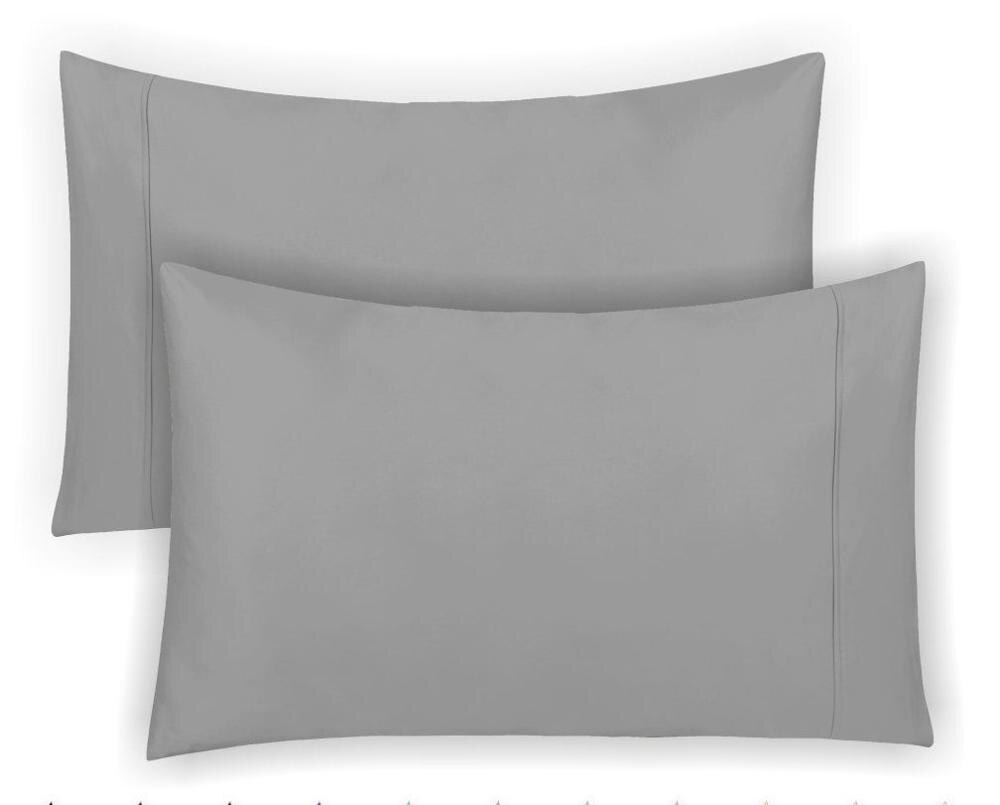 Vaaleansininen väri tyynyliina yksivärinen 100%  polyesteri tyynyliinat lyhyt tyylinen tyynynpäällinen 1 kpl 48cm*74cm xf336-8: Vaalean harmaa