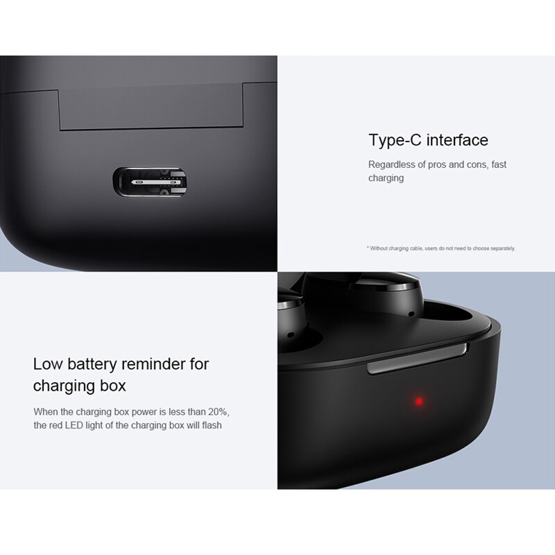 Xiaomi – écouteurs sans fil mi true basic 2s Redmi AirDots 2s, Bluetooth 5.0, commande tactile, TWS, de jeu, USB C