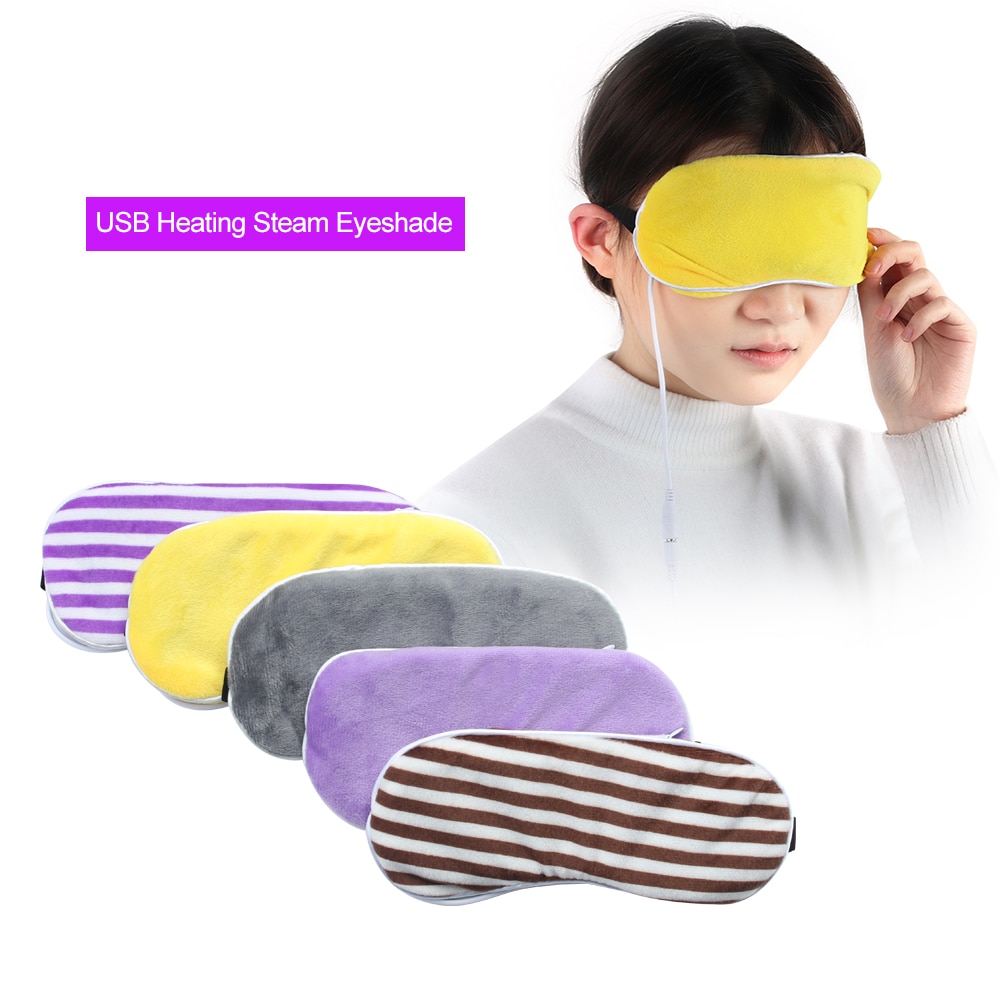 1pc recyclebare usb-verwarmingsstoom-oogmaskers met lavendeleffect, verwarmde anti-donkere kringen ooglapjes, massage-oogspa-verband voor de slaap