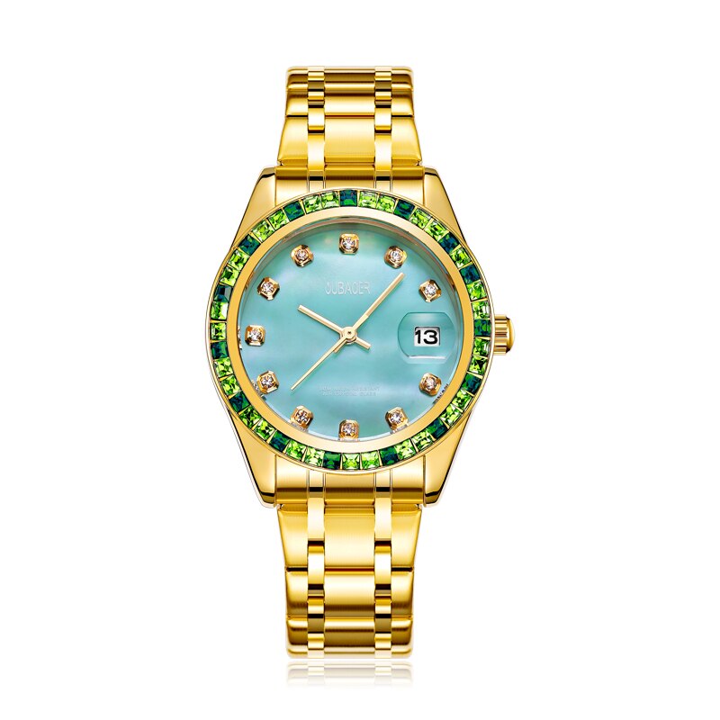 Relogios Femininos Oubaoer Top Luxe Kalender Quartz-Horloge Dames Horloges Vrouwen Rvs Strass Horloges Vrouwen