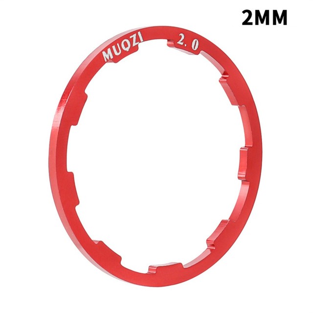 MTB rower rowkowane piasty podkładka 1.0 1.5 1.85 2.0 2.18 2.35 2.5MM dolny wspornik dystansowe stopu aluminium uszczelka koła zamachowego akcesoria: czerwony 2MM