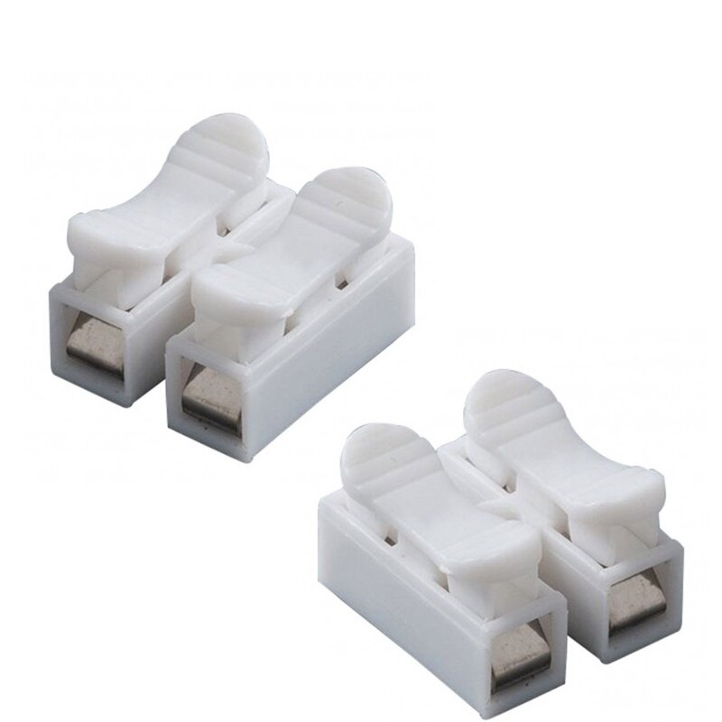 5x Regleta 2 polos con clip Clema Ficha empalme para cables conexion rapido