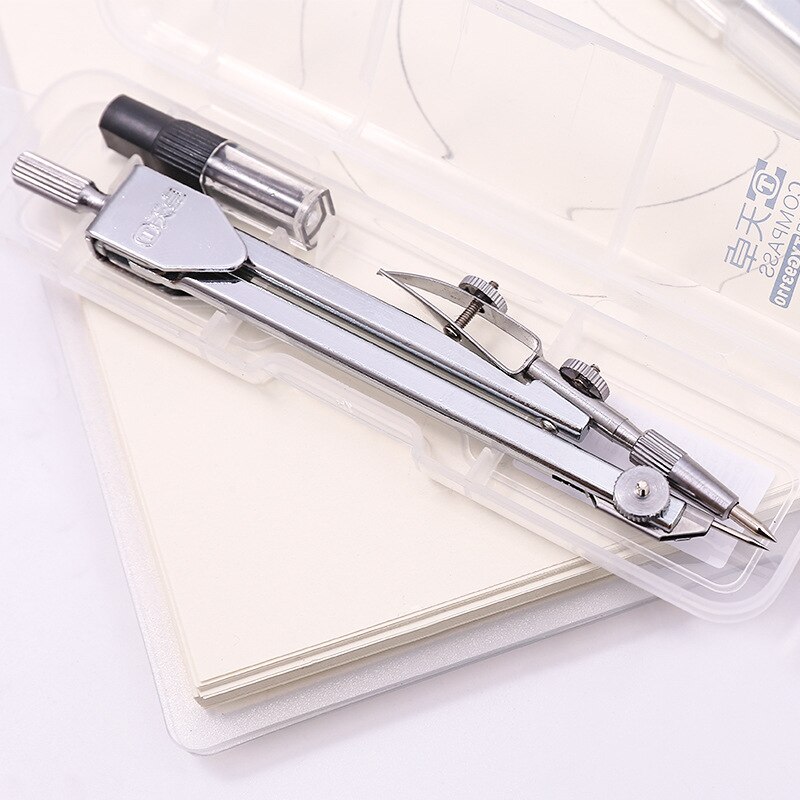 Stainless Steel Drawing Compass Math Geometry Tools for Circles School Supplies for Student Stationery