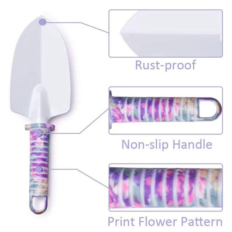 10-Piece Garden Tool Set Garden Tool Box with Anti-Rust Shovel, Rake, Weeder, Pruning Shears, Spray Shovel