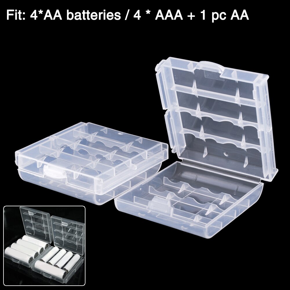 Waterdichte Plastic Batterijen Container Bag Case Aa/Aaa Batterij Opbergdoos Organizer Box Case Voor 4 Stuks Aaa Of aa Batterijen