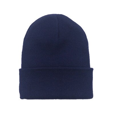 Bonnet unisexe solide | Mélange de laine, bonnet unisexe, bonnet d'automne et d'hiver, casquette tricotée chaude pour hommes et femmes, chapeaux Gorro bonnets de Ski: Navy