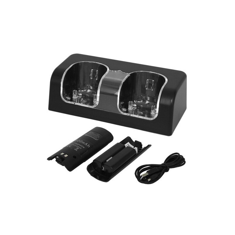 4 Opladen Dock Station Met 4 Batterij Voor Wii Controller Dock Charger Stand Voor Nintend Wii Afstandsbediening Gamepad Charger kit: Model 1