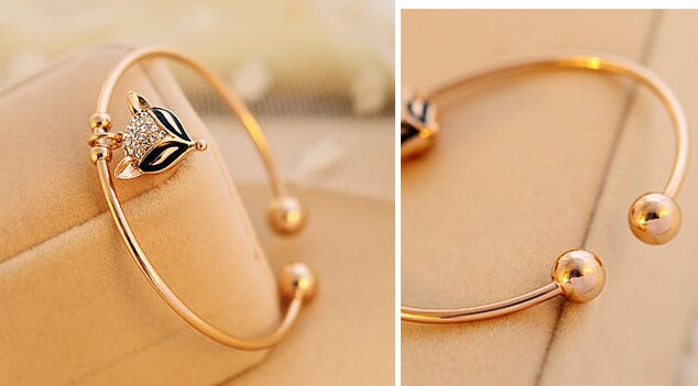 Komen Goud Kleur Cat Eye Mooie Vos Mooie Ketting Armband Sieraden