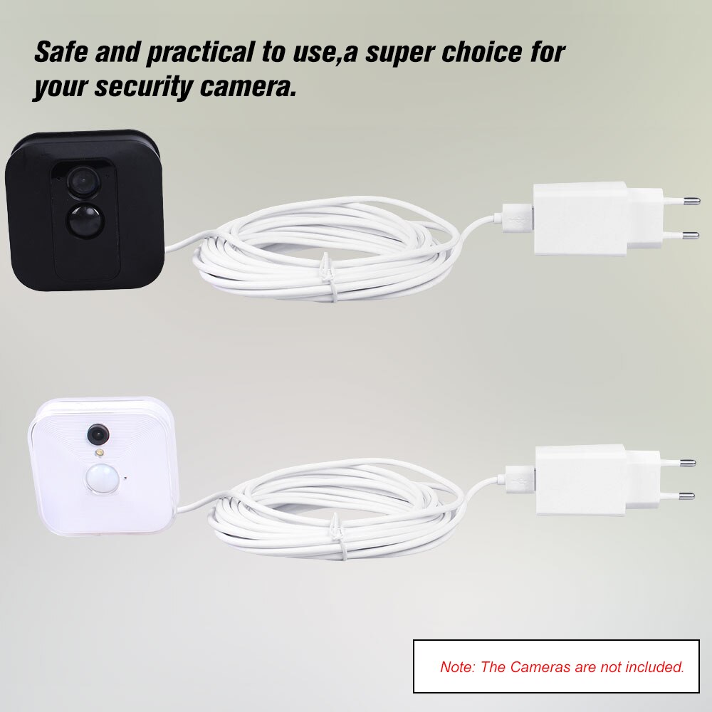 Weatherproof Power Cable Compatible with Blink XT Home Camera &for Blink Indoor Home Camera 6M/20ft Length Cable,White
