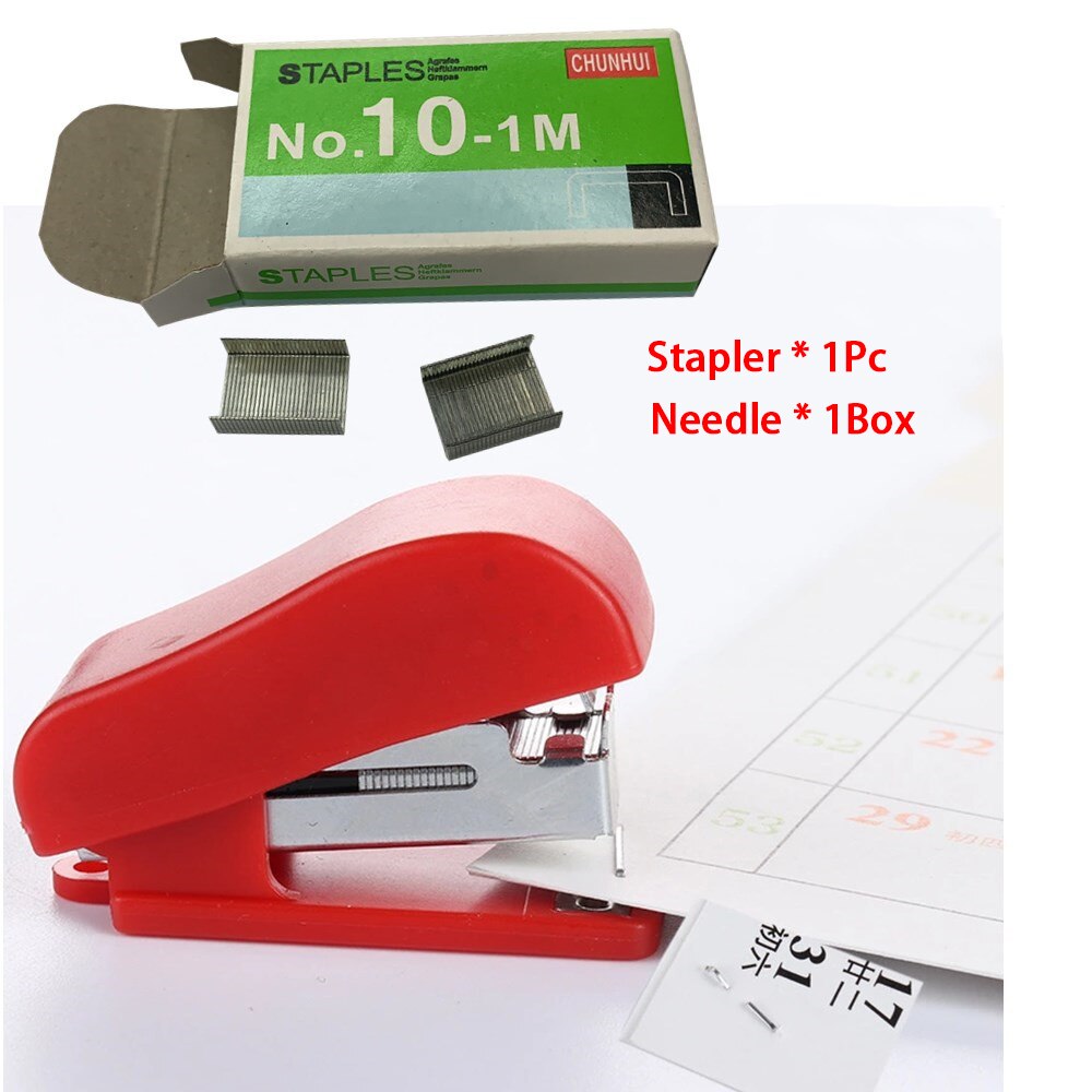 Zszywacz solidne materiały biurowe śliczne mini bez zszywacza uczeń użyj małego przenośnego plastiku na nr 10 zszywek mały zszywacz: B