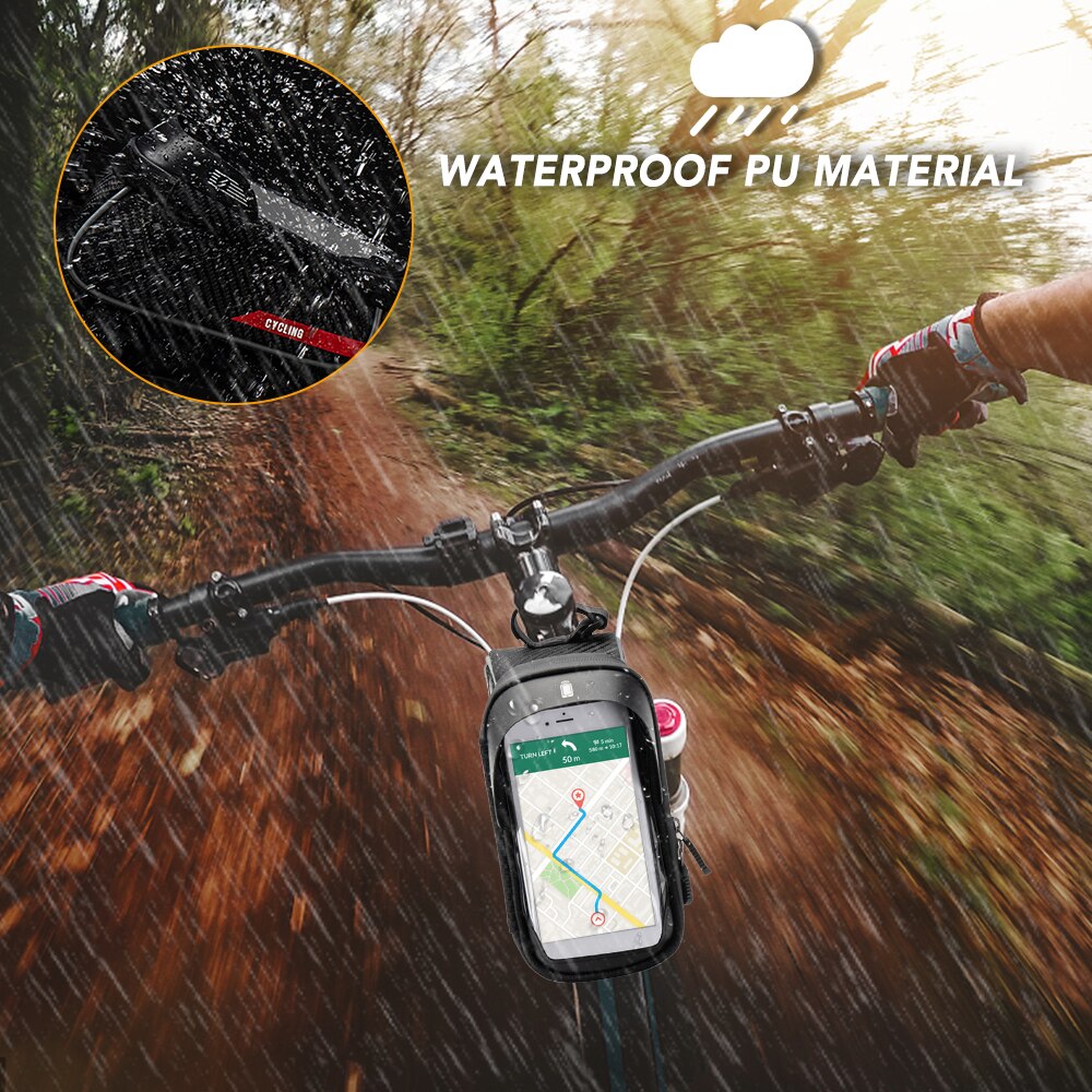 Fiets telefoon houder tassen waterdichte voor frame bovenbuis tas met touchscreen telefoon houder fiets fiets telefoon tas pack