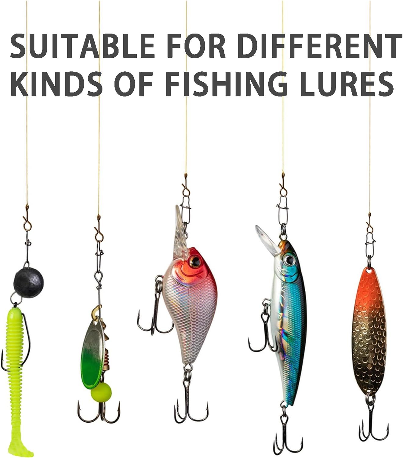 Eupheng 50pcs Fly Fishing Snap Quick Change Stainless Steel Fly No Knot Snap Connector Tying Tools Accessories