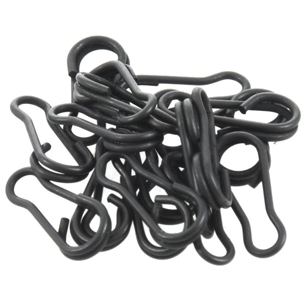 30Pcs/lot Carp Fishing Multi Clips Quick Change Connector Matte Black Easy Link Swivels Snap Terminal Tackle Rolling Swivels