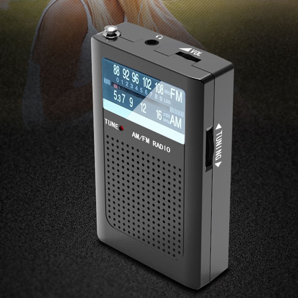 Pocket Mini Radios Built-in Antenna Battery Operated Protable AM FM Radio Reciver with Loud Speaker Dual-channel Stereo Audio