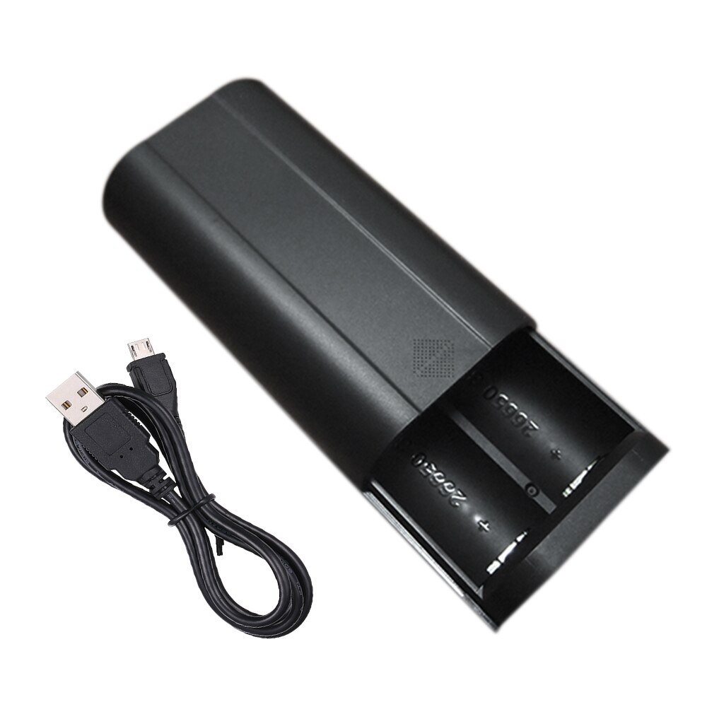 DC5V 10W 4 Slots 18650 Rechargeable Battery Charger Dual USB Charging Port LCD Display