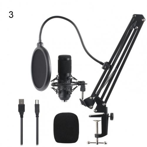 Microfono di registrazione BM700/BM800 basso consumo energetico Kit microfono USB 192/24bit regolabile per canto: 3