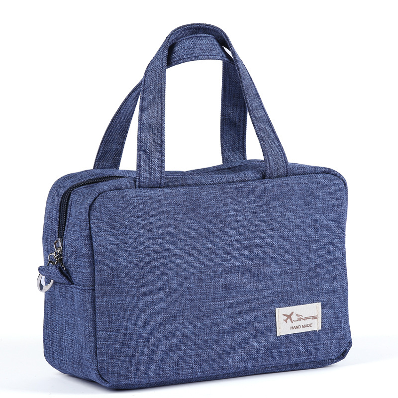 BOTUSI-sac de voyage pour cosmétique, sac de maquillage imperméable de grande capacité, Cubes d'emballage à main, organisateur de maquillage: deep blue