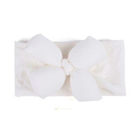 Mooie Elestic Hoofdbanden Baby Girl Hoofddeksels Haarband Voor Meisje Haarband Tulband Kids Headware Baby Haar Ornamenten Bebes Accesorios: WHITE
